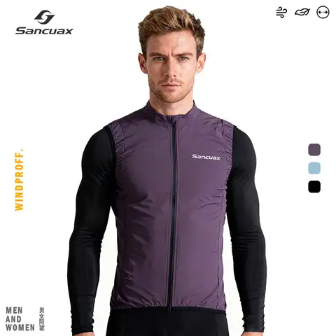 Sleeveless Cycling Vest 2026 SANCUAX New Cycling Sleeveless Jerseys Windproof And Waterproof Mountain Bike Sleeveless Cycling Vest Men's Cycling Gilet