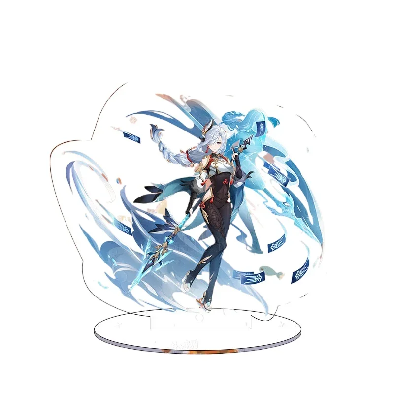 Genshin Impact Fantasy Figurines Kamisato Ayato Zhongli Acrylic Standing Plate Office Desk Desktop Decoration Gift For Kid