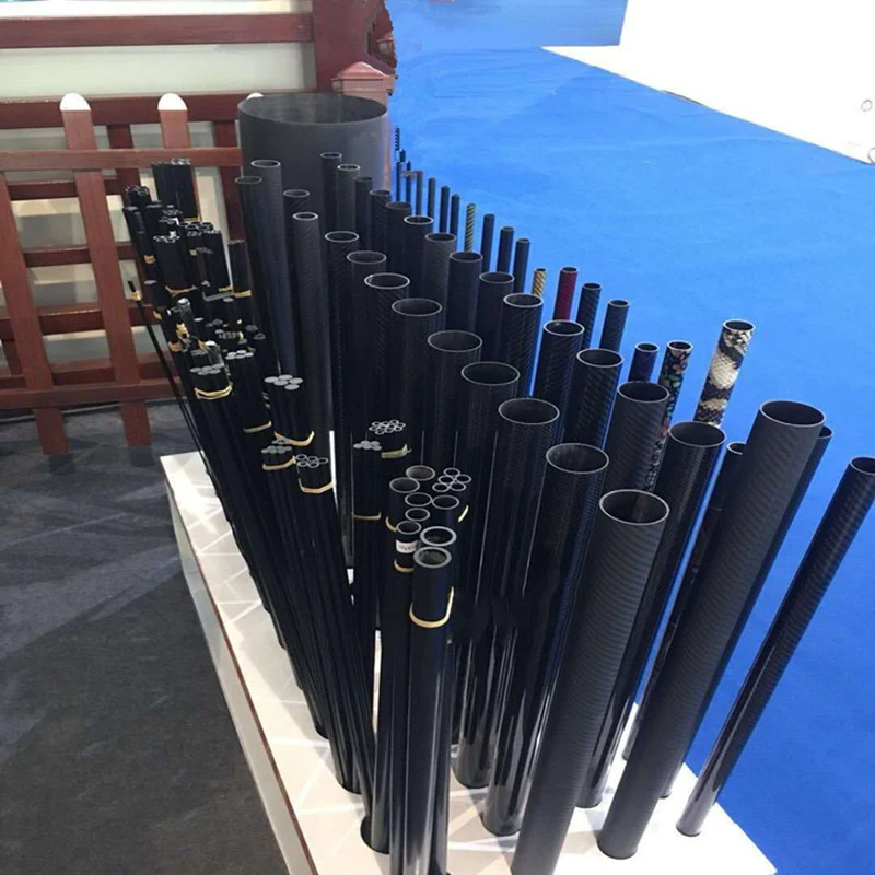 2pcs 79*75*500mm-3K Carbon Fiber Tube Rolled Tube Glass Fiber+3K Surface/Semi-Carbon Material Professional Customization