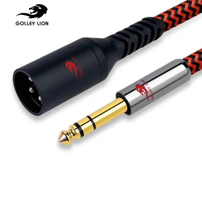 Cable de Audio Blindado TRS Estéreo de 1/4 de Pulgada (6.35mm) a XLR Macho de 3 Pines para Consola Mezcladora, Amplificador, Altavoz, Estudio, Cables Balanceados