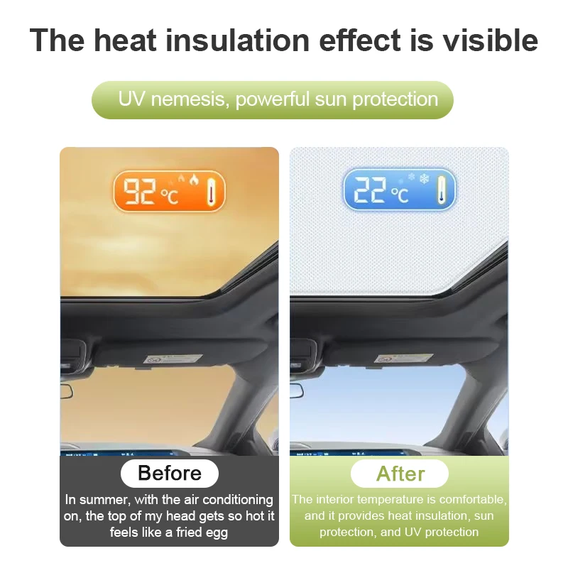 

For Deepal S05 2024 2025 2026 Car Shading Electrostatic Adsorption Roof Sunroof Skylight Sunshade Visor Heat Shield Accessories