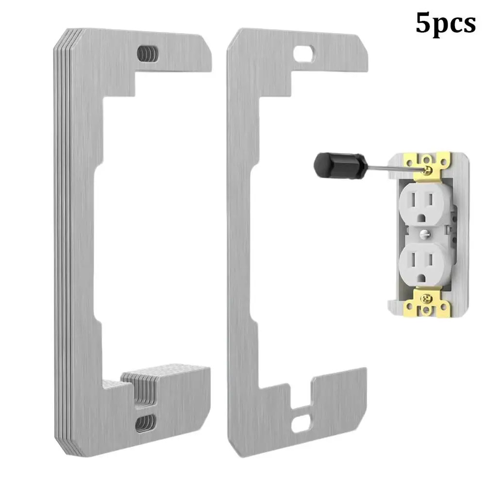 5/10/20 Stück Abstandshalter für Steckdosen, Wandplatten-Abstandshalter, Metall-Nivellierplatten zur bündigenden Montage, zum Fixieren lockerer Steckdosen und Schalter. – Detail 1
