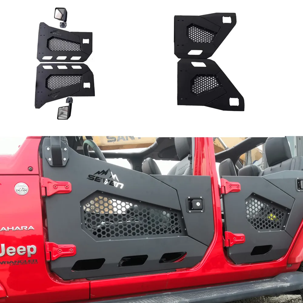 Front Rear Black Steel Half Doors For Jeep For Wrangler JL 2018 JL1172