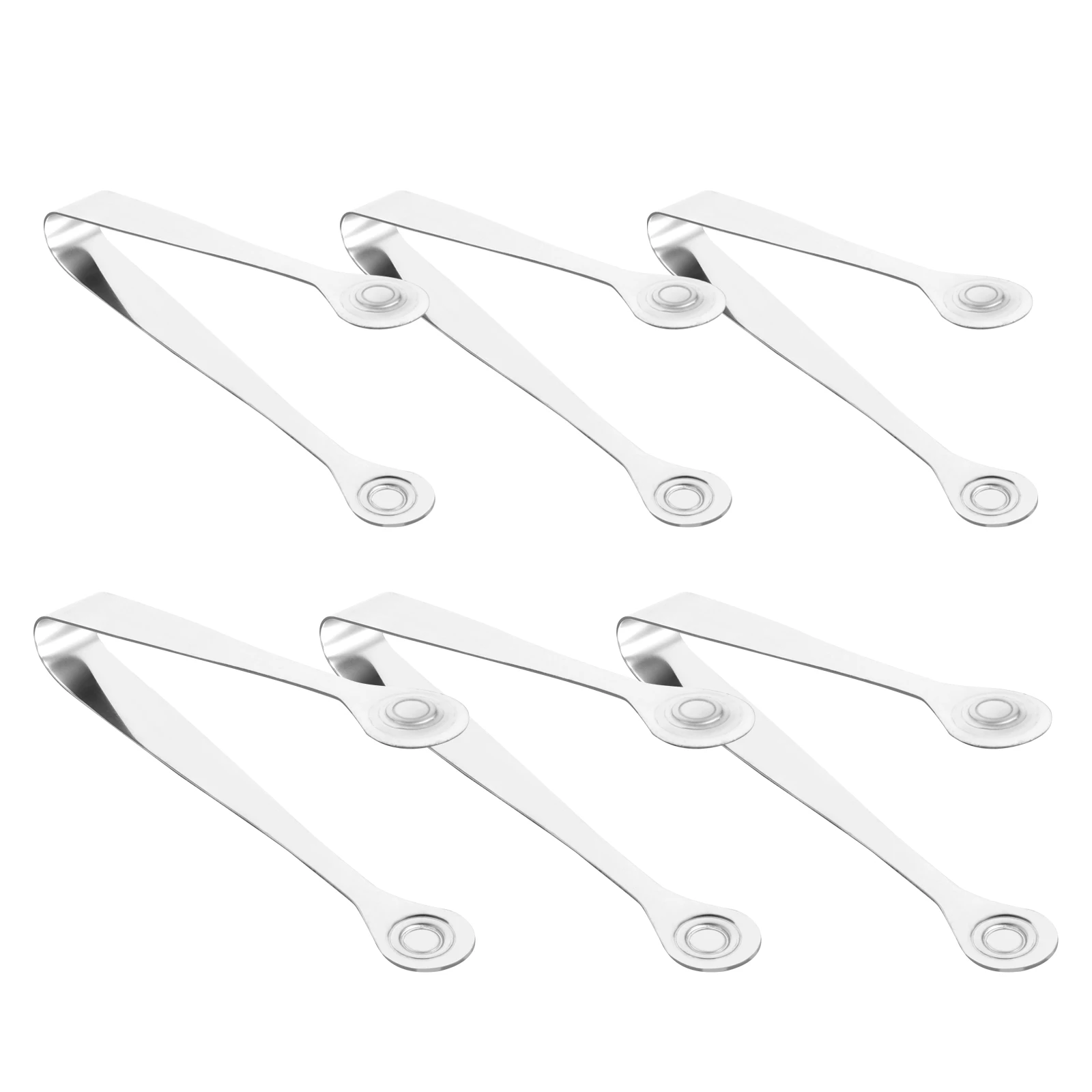 

6 pcs Stainless Steel Food Tongs Kitchen Gadgets Heat Resistant Lightweight Snail Tong Serving Clip Ice Tongs barbecue Portable
