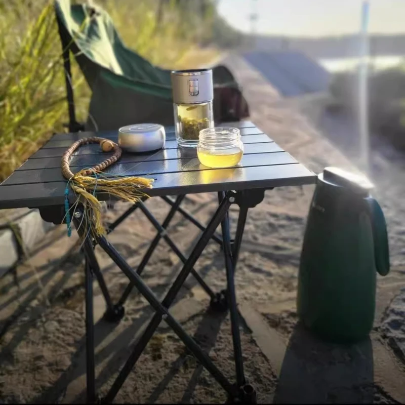 Kleine eetkamer-kampeertafelsets Draagbare flexibele uitrusting Campingtafel Minimalistisch terras Salon De Jardin Campingmeubilair