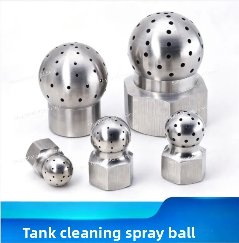 Stainless Steel Porous Spray Ball Nozzle PTFE Spherical Nozzle Down 240 ° 120 ° VSM Tank Inner Wall Washing
