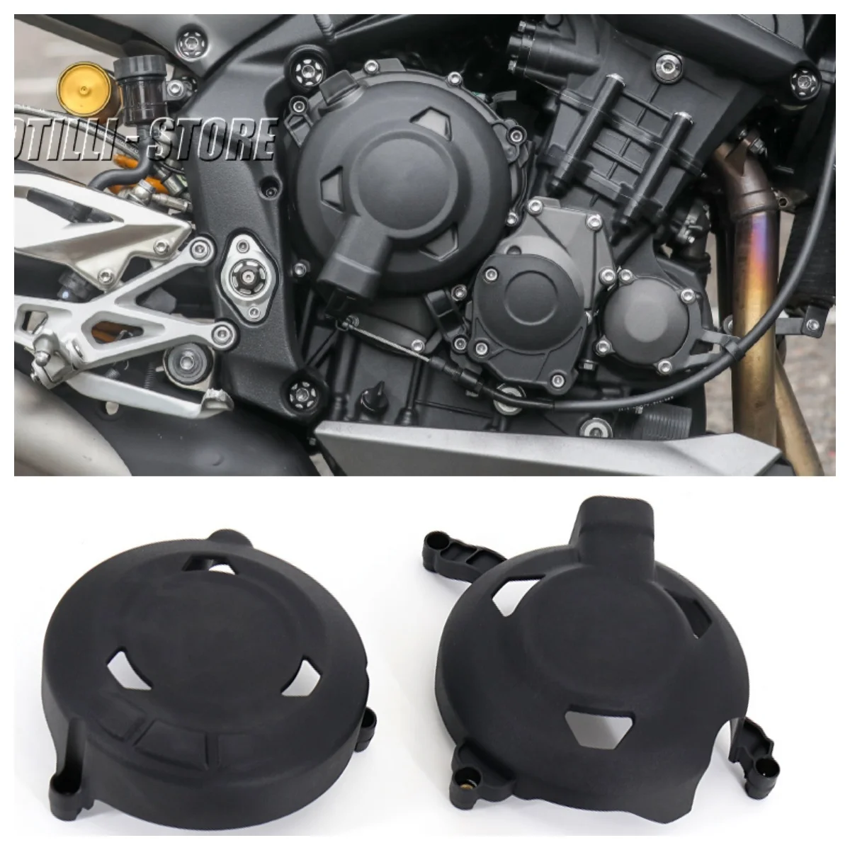 

FOR DAYTONA 675 / R FOR STREET TRIPLE 765 RS / S / R Motorcycle Engine Cover Protective Guard Protector Kit Moto Accessories
