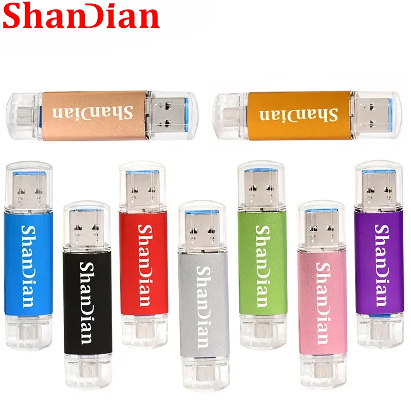 

SHANDIAN USB flash drive OTG high Speed drive 64 GB 32 GB 16 GB 8 GB 4GB external storage double Application Micro USB Stick