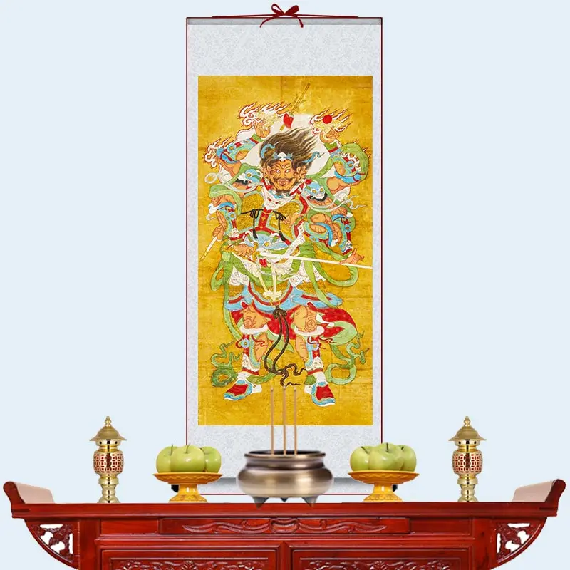 Portrait of Marshal Tianpeng, hanging painting, four saints, true monarch, Dharma protector, marshal Da, sacrifice, scroll paint