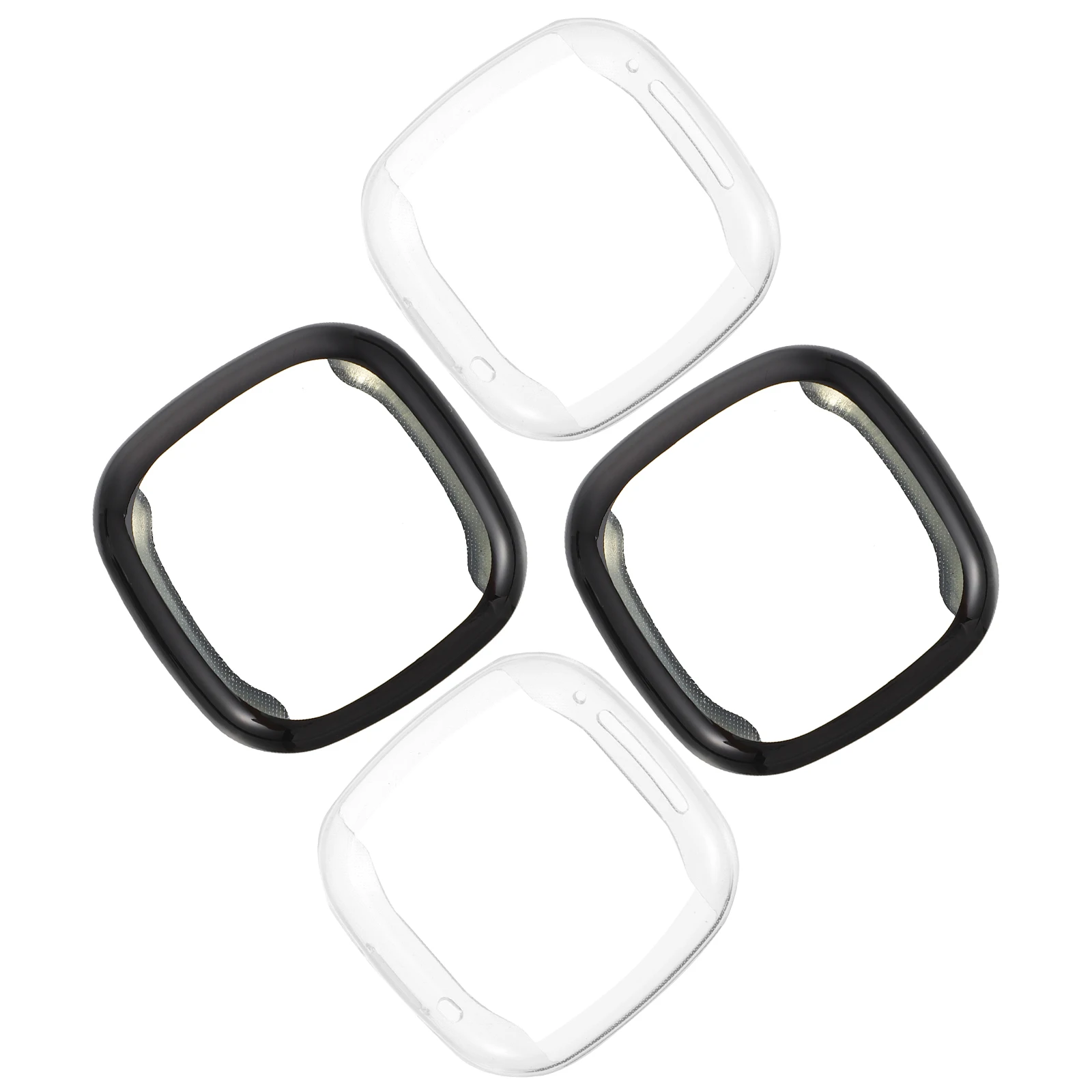 

4pcs Watch Screen Protector Case Full Coverage Anti-Fingerprint Wear-Resistant Soft Flexible Durable Cover For 3 Smart
