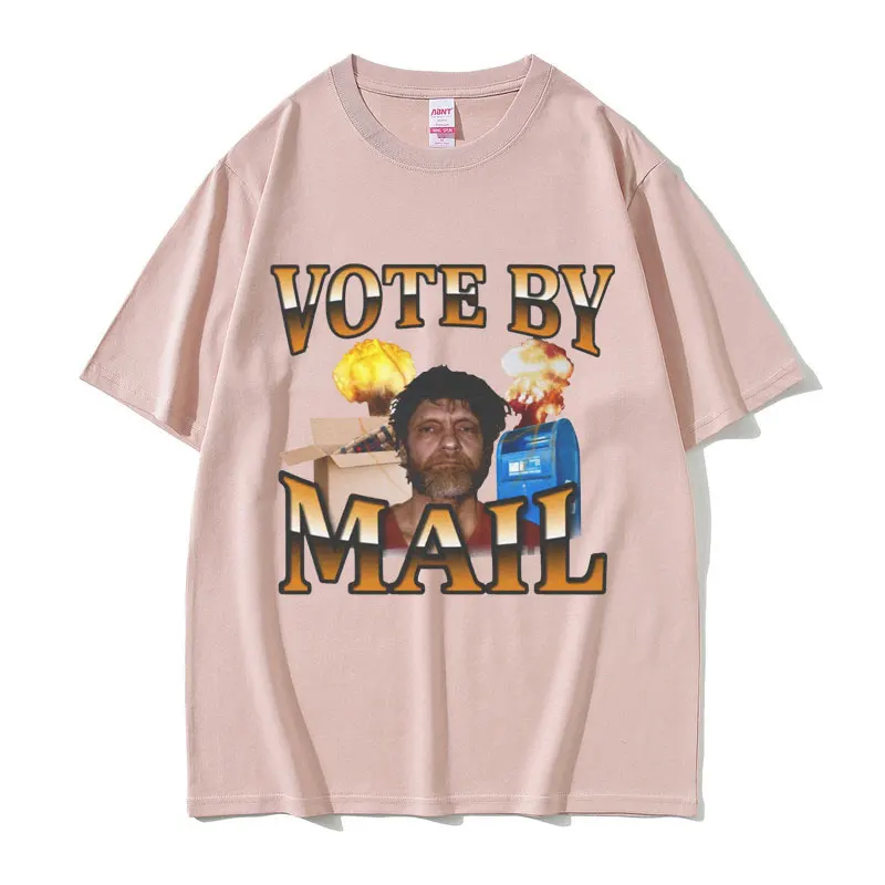 التصويت عن طريق البريد تيد Kaczynski الجرافيك طباعة تي شيرت الرجال النساء عادية القطن خمر تي شيرتات قصيرة الاكمام الهيب هوب المتضخم تي شيرت