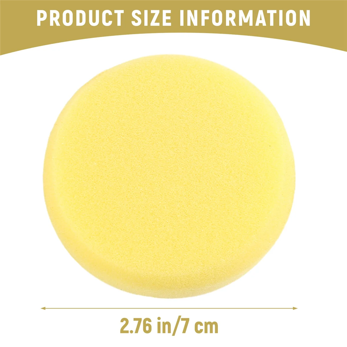 10Pcs Round Synthetic Artist Paint Sponge Craft Sponges for Painting Pottery Watercolor Art Sponges Yellow 2.75inch
