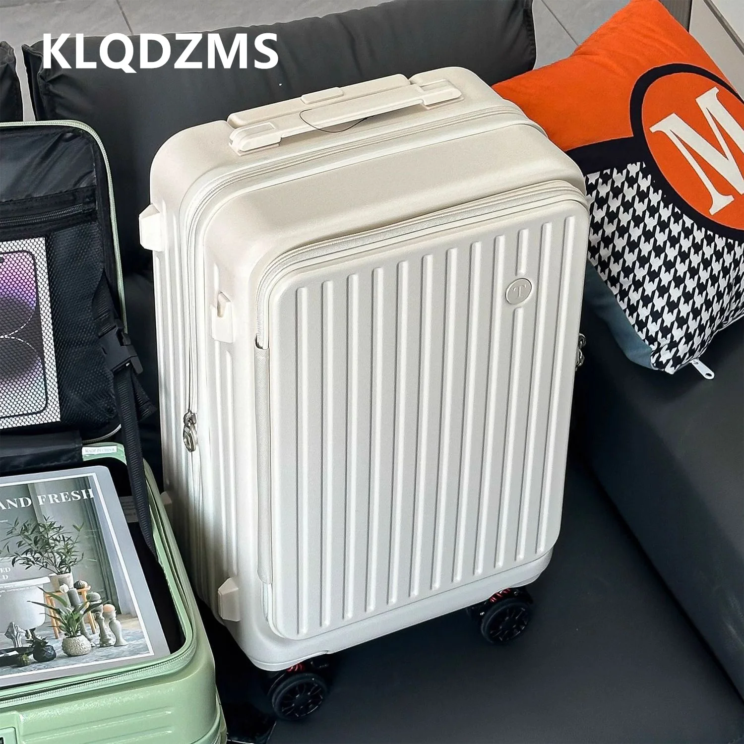 

KLQDZMS Luggage Travel Bag 20"22"24"26"28"30"32 Inch Large Capacity Trolley Case Women Boarding Box Men Rolling Suitcase