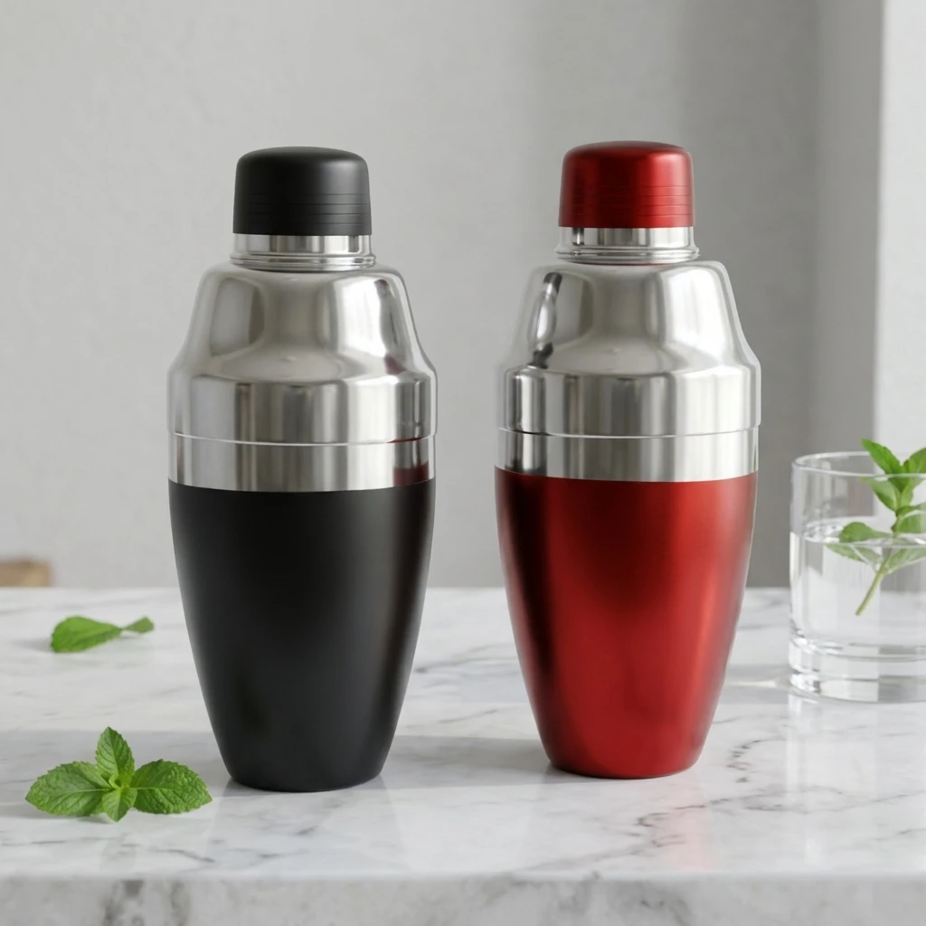 Classic Color Design Stainless Steel Cocktail Shaker with Spray Paint for Bar Tools