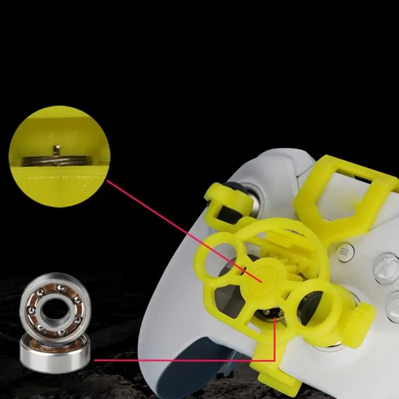 Q5WA Gaming Wheel Mobile Moboystick 3D Mini Steering Wheel for Case Add for One X S Controller Access