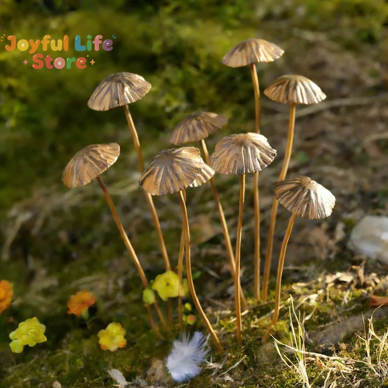 Hot Sale 1Pcs Metal Mushroom Garden Stakes Retro Rusty Mushroom Plaque Garden For Yard Patio Lawn Outdoor Decor