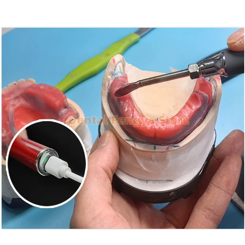 1Set Protable Dental Electric Wax Spoon Dental Lab Wireless Constant Temperature Wax Carving Knife USB Type-C Charging