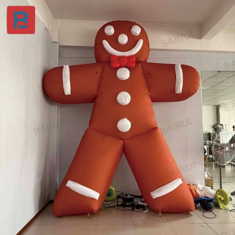 

Giant Inflatable gingerbread man, Christmas festival air mold, with blower, outdoor decoration, with white LED light