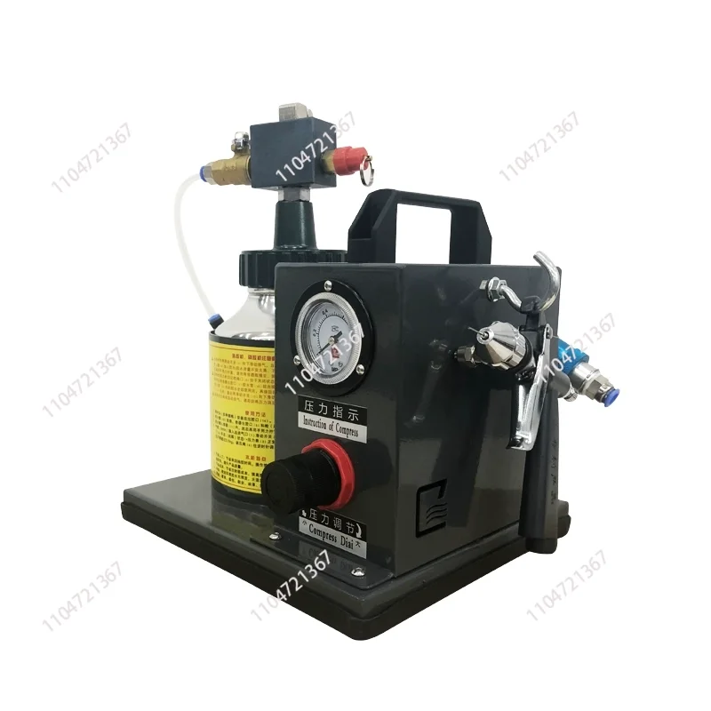 Shoe cap gluing machine, pneumatic gluing machine