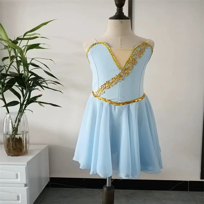 バレエチュチュドレス子供のための女の子競技芸術スケートドレス社交ダンス服クラシックダンスモダンダンス衣装
