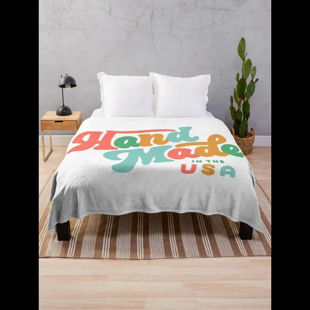

HandCrafted USA Throw Blanket Soft Cozy Plaid Design for Home Garden