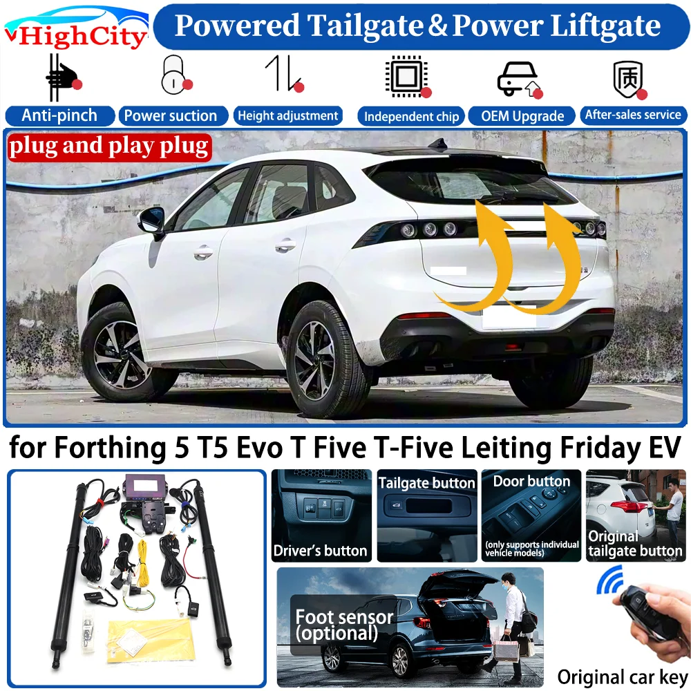 for Forthing 5 T5 Evo T Five T-Five Leiting Friday EV Car Automatic Smart Powered Tailgate Power Liftgate System Trunk Lift Kit