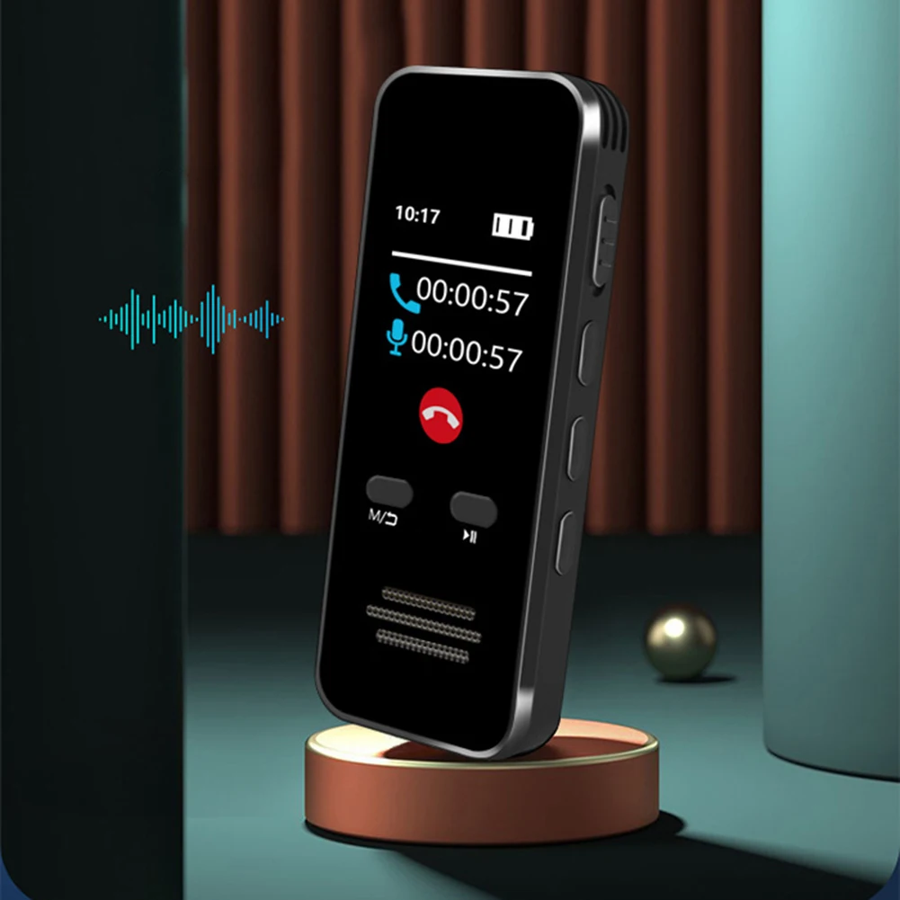 مسجل شريط تنشيط الصوت متوافق مع تقنية البلوتوث للحد من الضوضاء مشغل MP3 قلم تسجيل المكالمات الهاتفية لاجتماعات فئة الطلاب