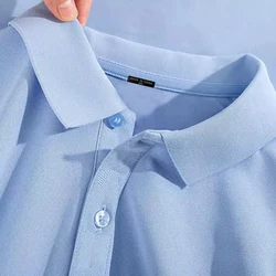 100%Cotton T-Shirt Men's Clothing High-quality Fashion Fit Short Sleeve Casual Lapel Golf Wear 2024 Polo Shirt Plus Size S-5XL