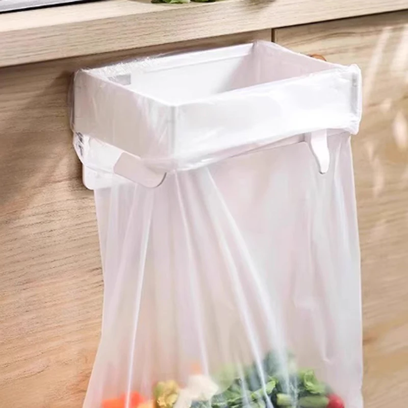 Hanging Trash Bag Holder Foldable Garbage Bag Hanging Rack Home Kitchen Bathroom Portable Storage Rack