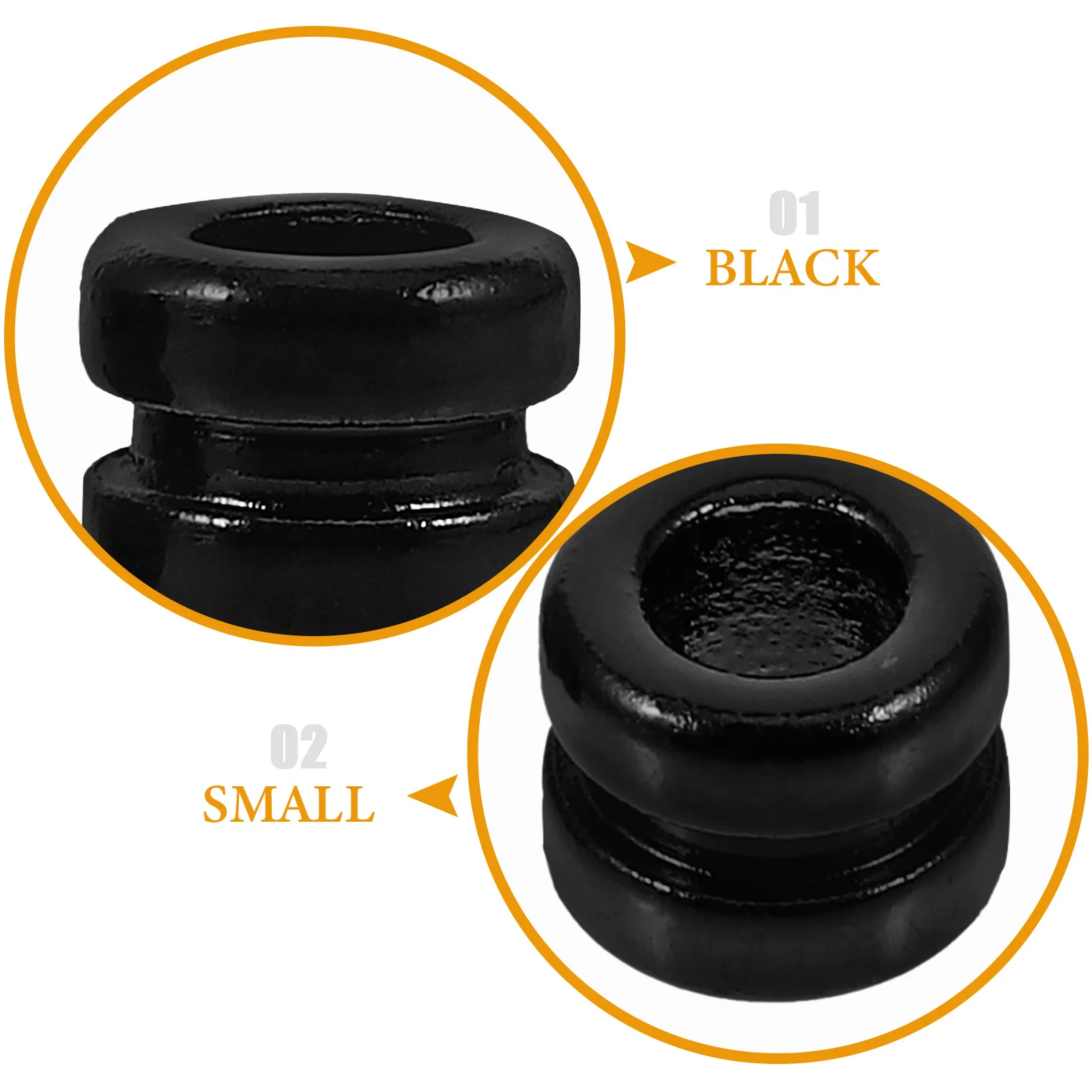 

20 Pcs Guitar Electric Parts Accessory Acoustic Replacement Accessories Metal Beads Black