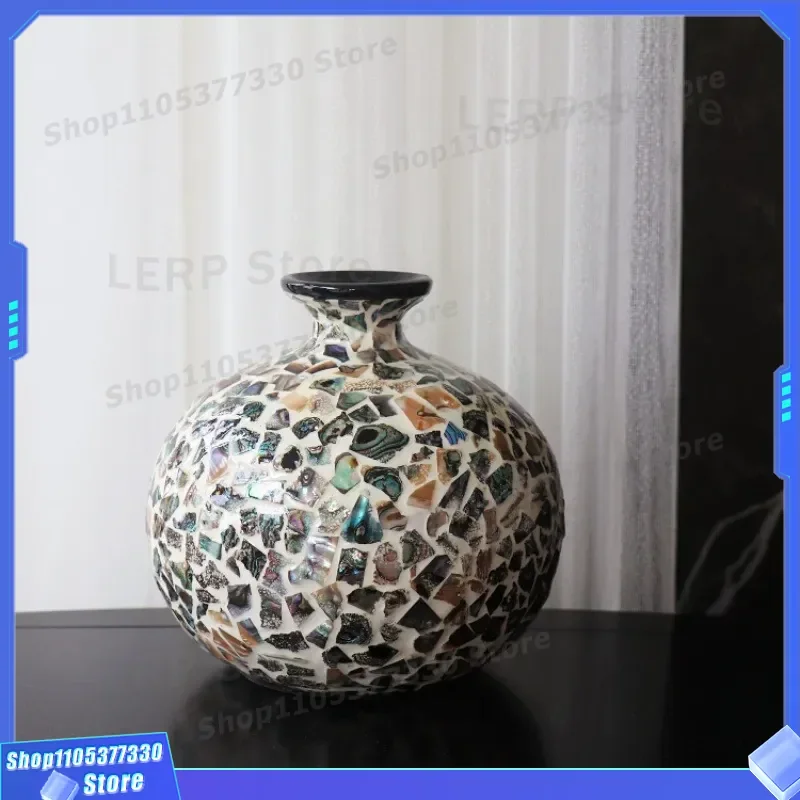 Natural Shell Vase Nordic Style Home Decor Creative Dried Flower Holder for Living Room Bedroom Entrance Desktop Ornament