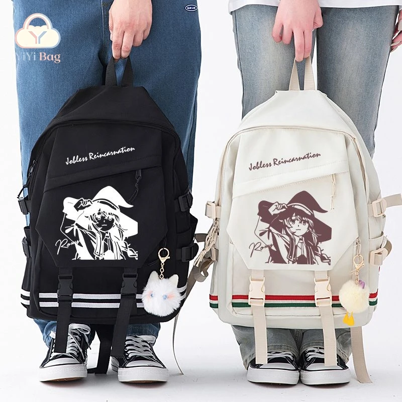 Mushoku Tensei Jobless Reincarnation Backpack ‌Roxy Migurdia Greyrat Print Student Schoolbag Lightweight Large Capacity Backpack