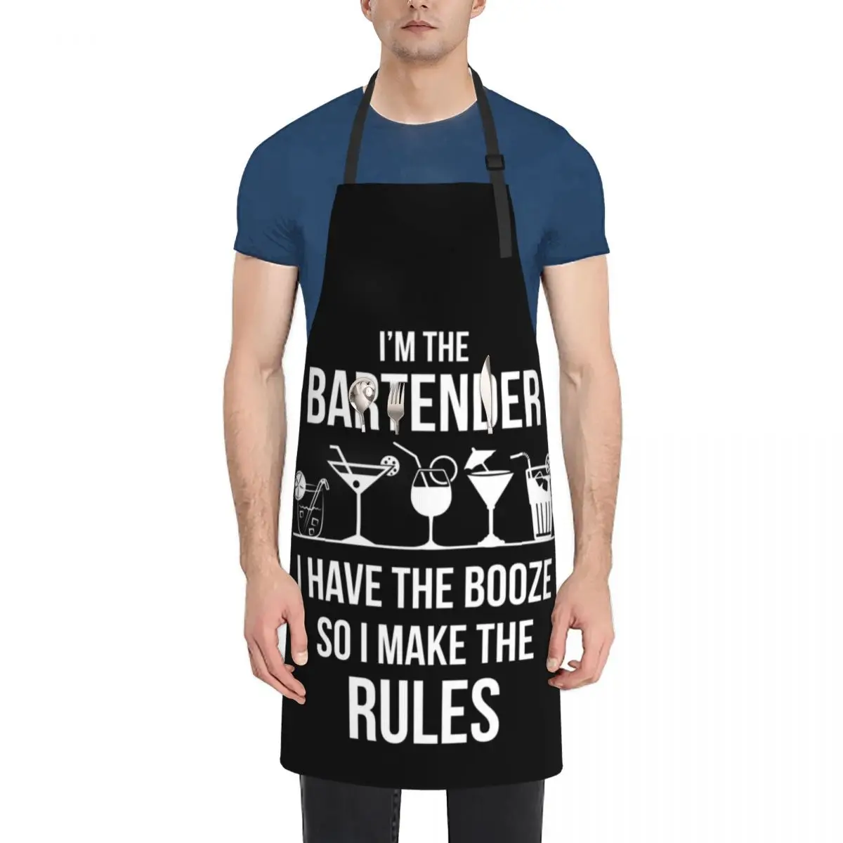 Bartender Mixologist Rules Gift Apron Waiter Uniforms professional hairdresser Apron