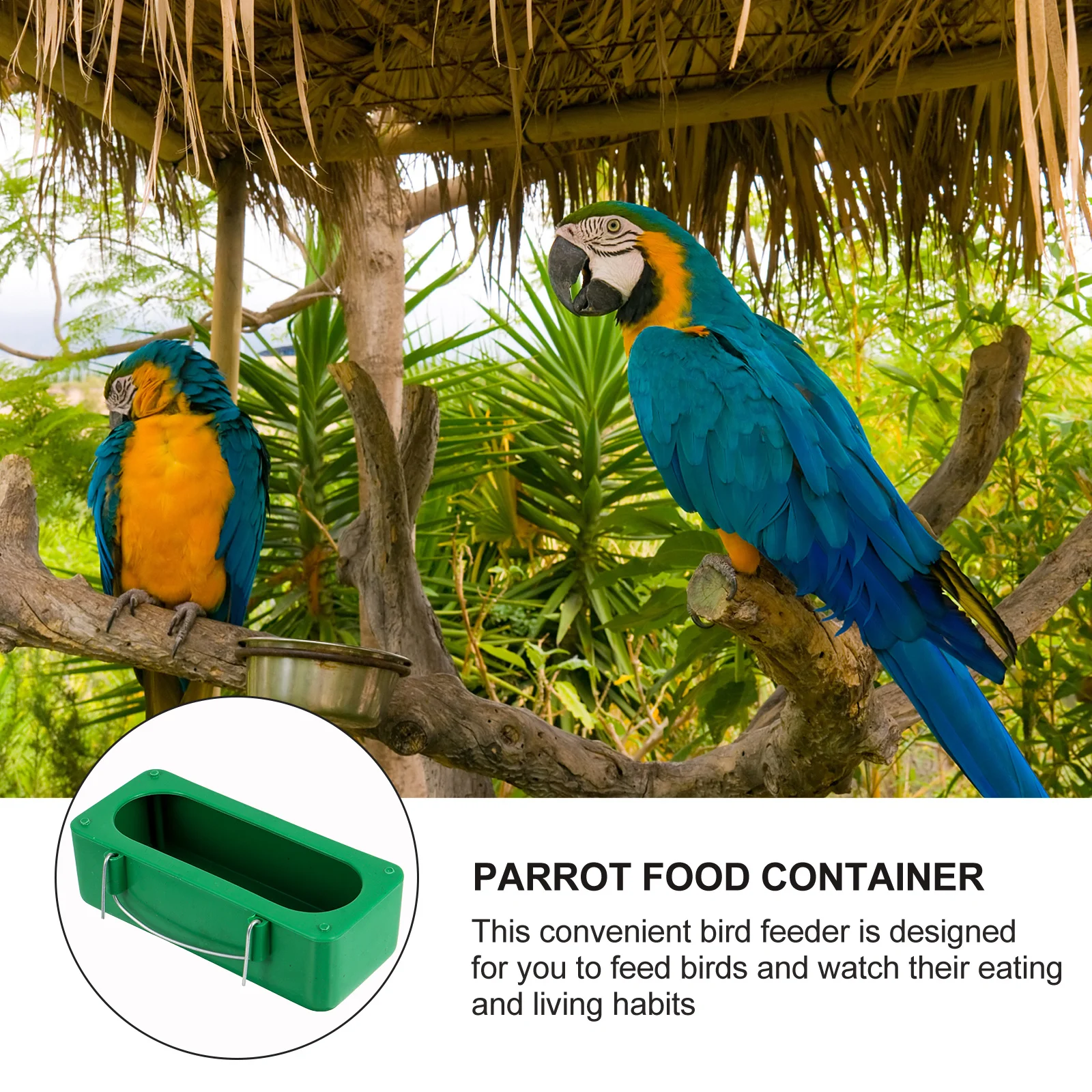 

5Pcs Bird Feeder Parrot Food Container Plastic Durable Feeder Tray for Cage Supply Outdoor Bird Feeding Box Pet Food Container