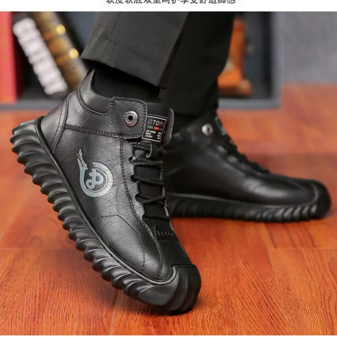 Botas Nieve Invierno Hombre Forro Polar Caña Alta - usage example