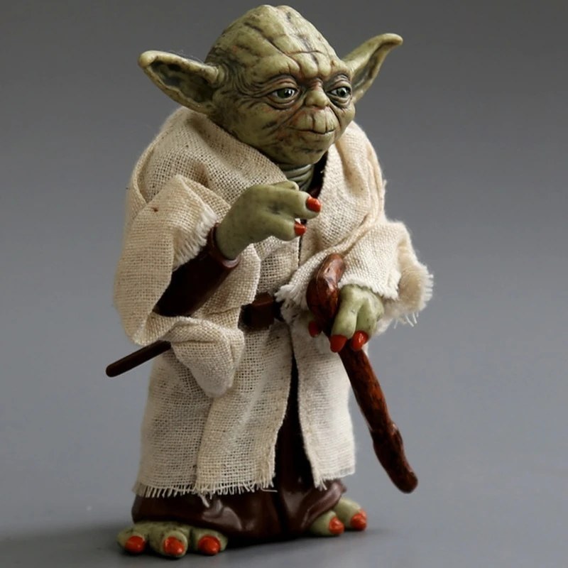 Herocross Disney Q Edition Star Wars Master Yoda Gk Model Decoration Real Clothes Movable Doll Christmas Gift For Boys And Girls