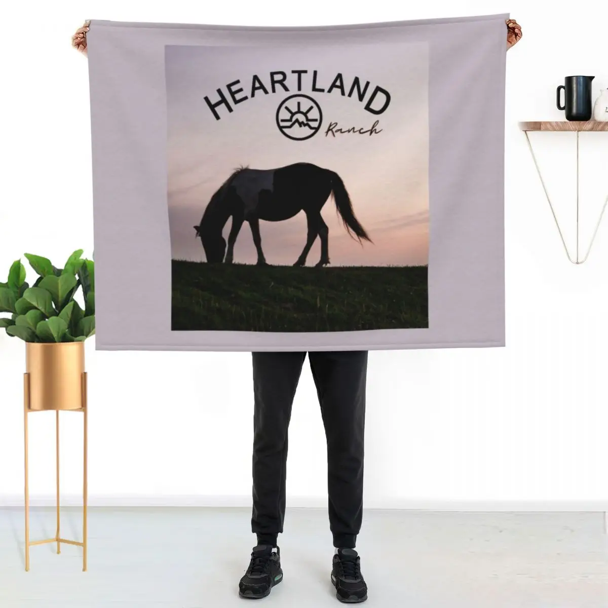 Heartland Ranch , Heartland Horse Throw Blanket Soft Plaid Beach Extra Large Throw Soft Beds warm for winter Travel Blankets