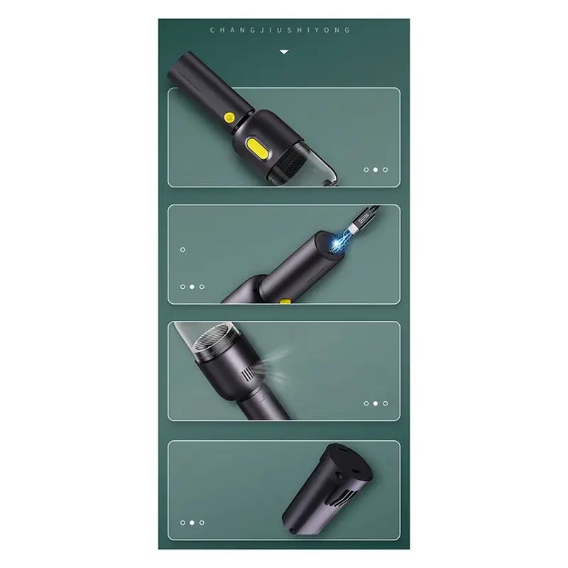 

A36R Вакуумный ручной беспроводной перезаряжаемый портативный ручной пылесос для автомобиля, дома, офиса, волос домашних животных, черный