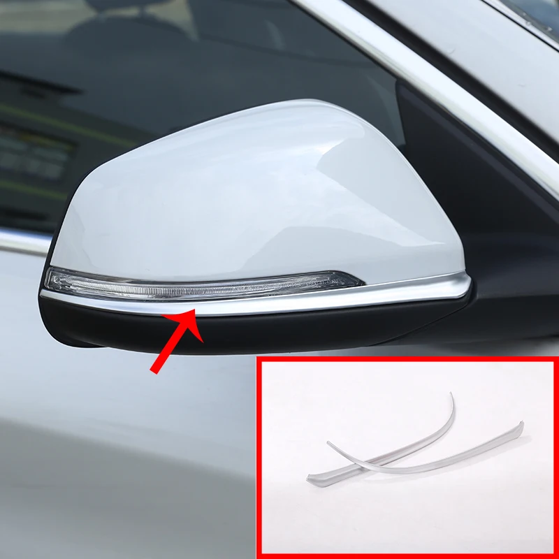 

For BMW X1 F48 16-19 ABS Matte Silver Side Rearview Mirror Strips Trim For BMW X2 F47 2018 1 2 series Active Tourer f45 f46 218i