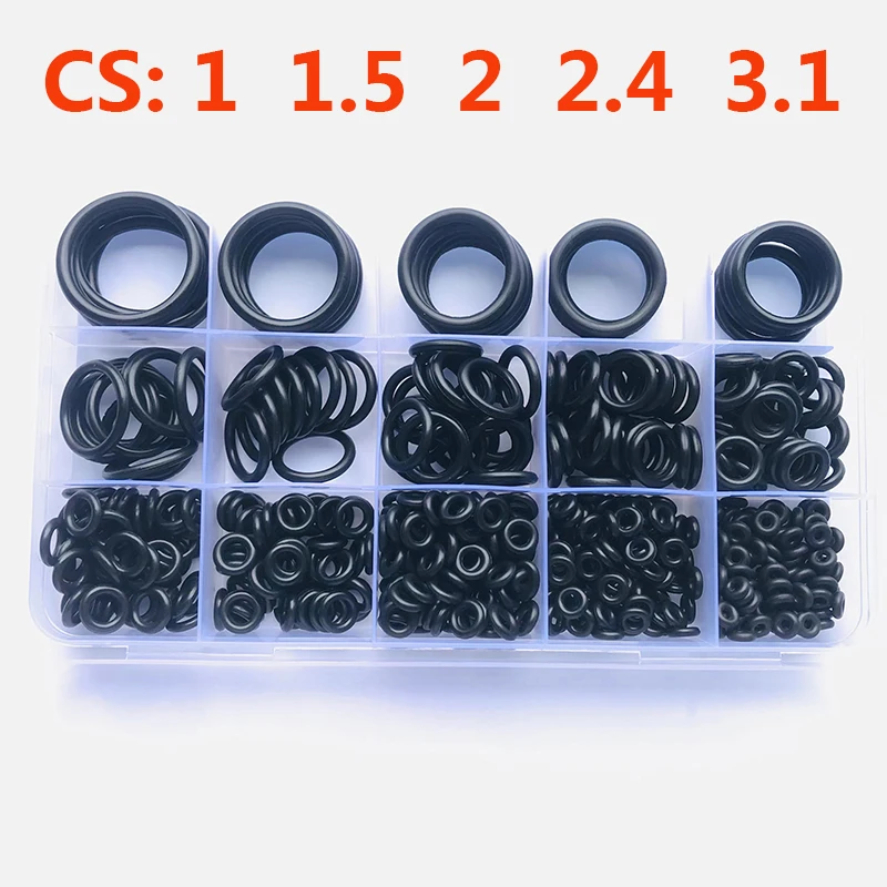 NBR O Ring Seal Gaske Set Thickness CS 1 1.5 2.4 3.1 mm Nitrile Rubber High Pressure O-Rings Faucet Sealing Valve O Rubber Rings