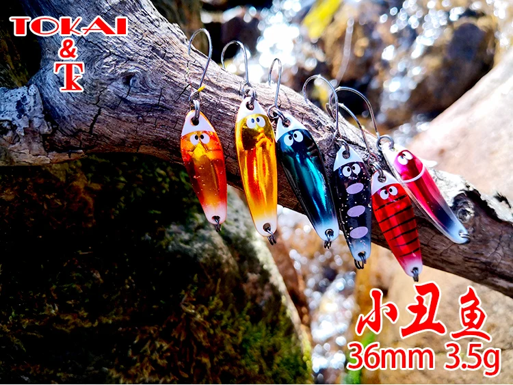 TK Japan  Black Eye Children 5g Single Hook Sequin Rainbow Abalone Road Sub-false Bait Micro-well Stream Trout Horse Mouth