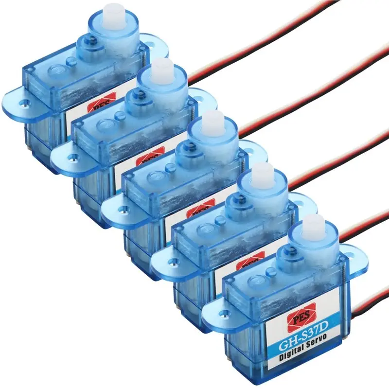 A99E-For RC For RC Plane Helicopter Boat Car Parts- Digital Servo Mini Micro Servo 5 Pcs 3.7G Hollow Cup