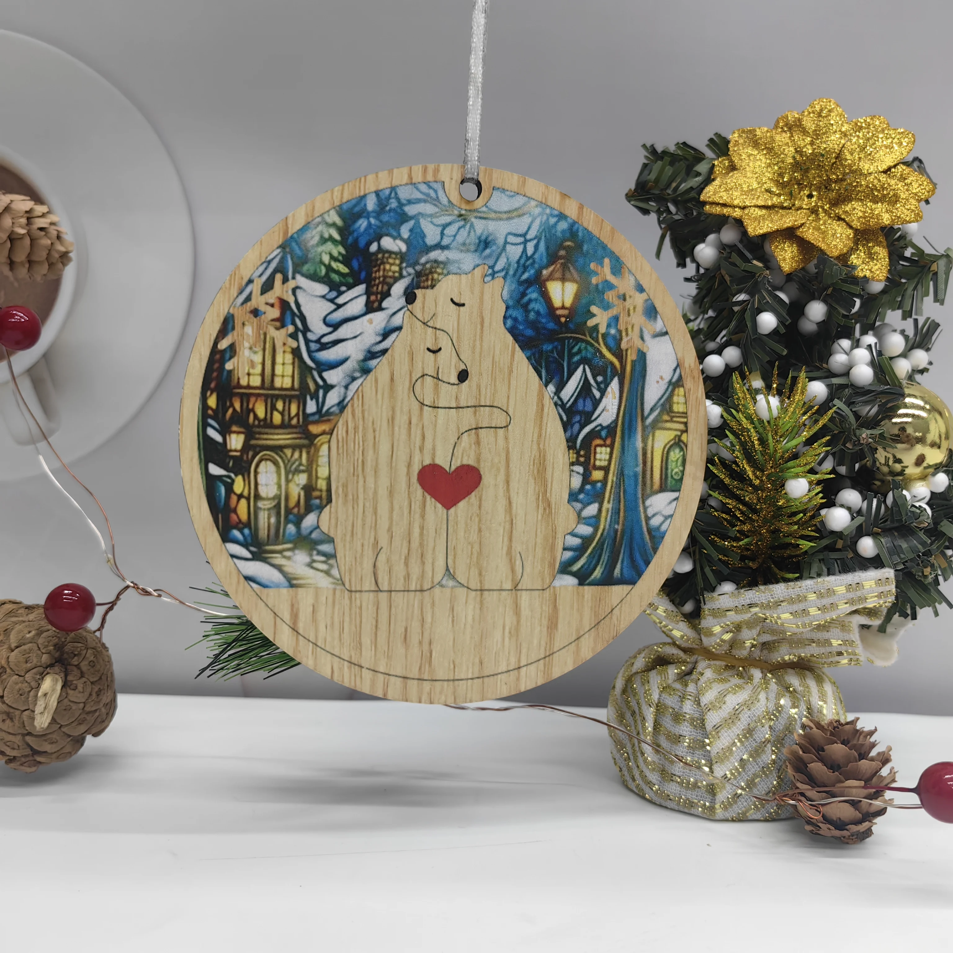 

Personalized Wooden Bear Family Puzzle Ornament, Couple/Parents with Childrens Gift Idea for Family, Gift for Mom, Gift for Dad