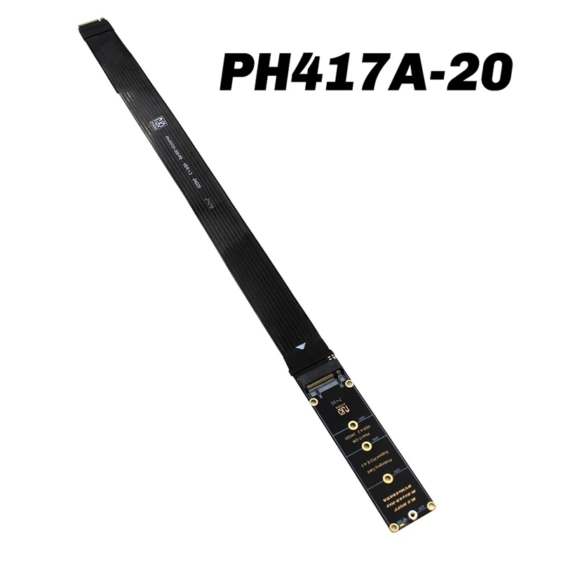 M.2 NVMe SSD Extension Cable PCIe 4.0 X4 M-Key High-Speed Data Transfer Flexible Extender for M.2 NGFF SSD B