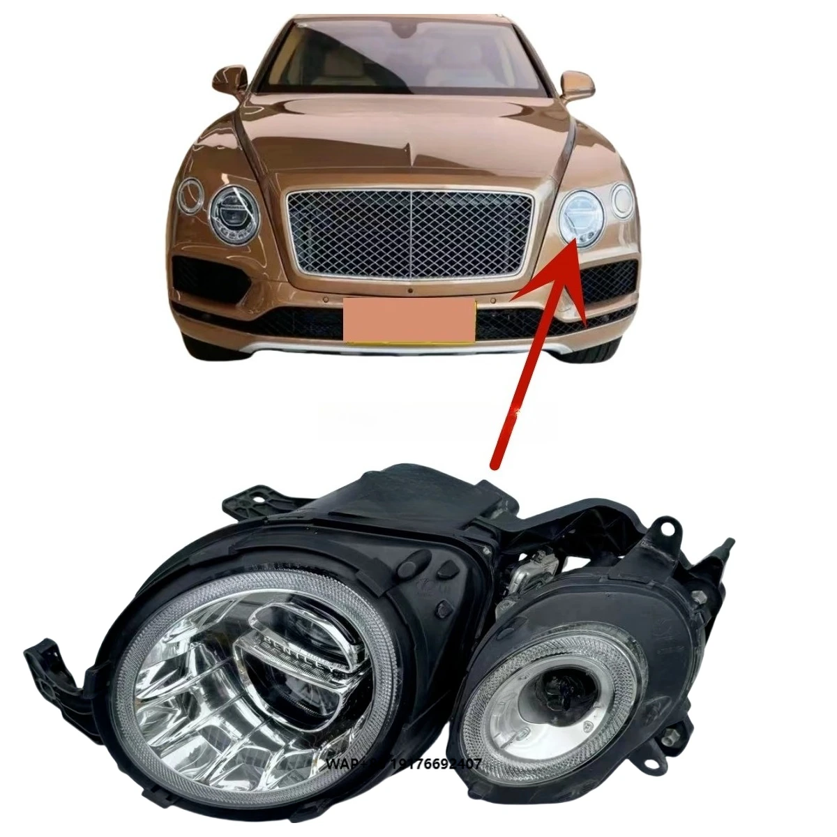 For Bentayga  Perfect Original Factory Front Headlights  OEM 36A941005F