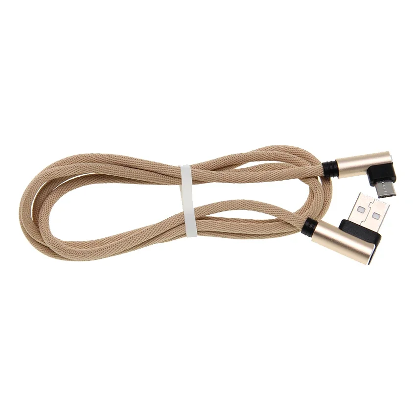 90-градусный локоть 1/2/3 м, кабель для быстрой зарядки USB типа C для Samsung S20 S10 Plus, зарядное устройство Microusb, линия передачи данных для iPhone Xiaomi Sony