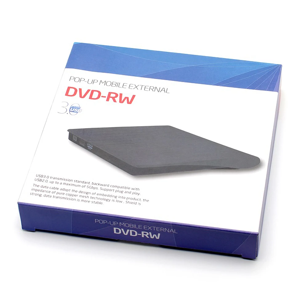 Versatile USB 3.0/USB 3.0 + Type-C Slim DVD External Enclosure 9.5mm/12.7mm SATA To USB CD ROM ODD Case Box ODD Caddy for Laptop