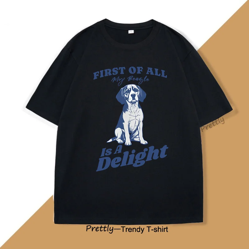 

Beagle Dog T Shirt Cute Beagle Lover T-Shirt Women Men Printed T-shirt Fashion Dog Mom Tee Casual Short Sleeve Cotton Tees
