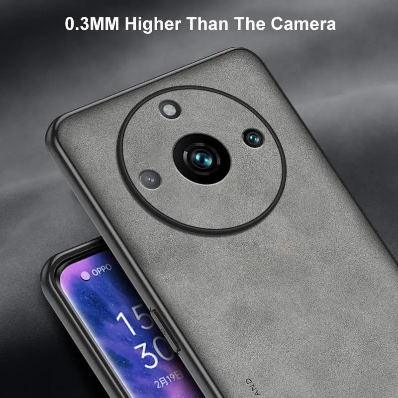 Luxury Vintage Sheepskin Leather Case For Oppo Realme 11 Pro Plus 5g Retro Men Business Back Cover Realme11 11pro Proplus