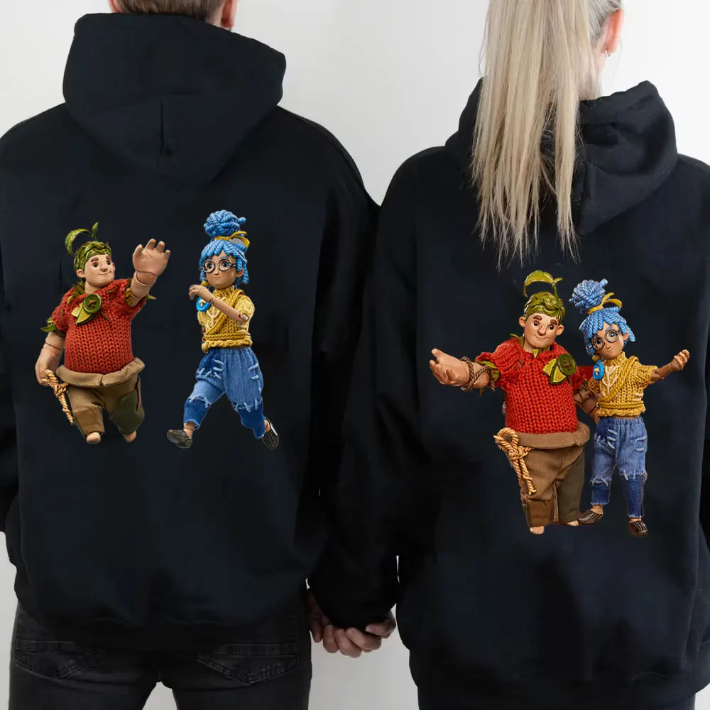 Es braucht zwei: Puppenschaukler-Spiel Partnerlook Hoodies – Lustige Oversize-Hoodies für Damen und Herren im Y2K-Stil mit langen Ärmeln – Winter-Oberteil